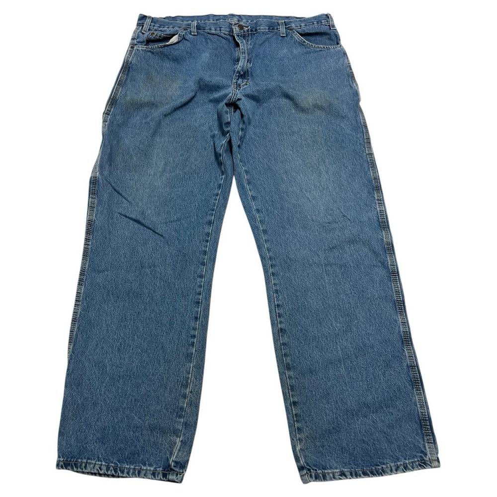 Vintage Dickies Jeans Men's 40x34 Blue Denim Straight Carpenter Workwear Baggy